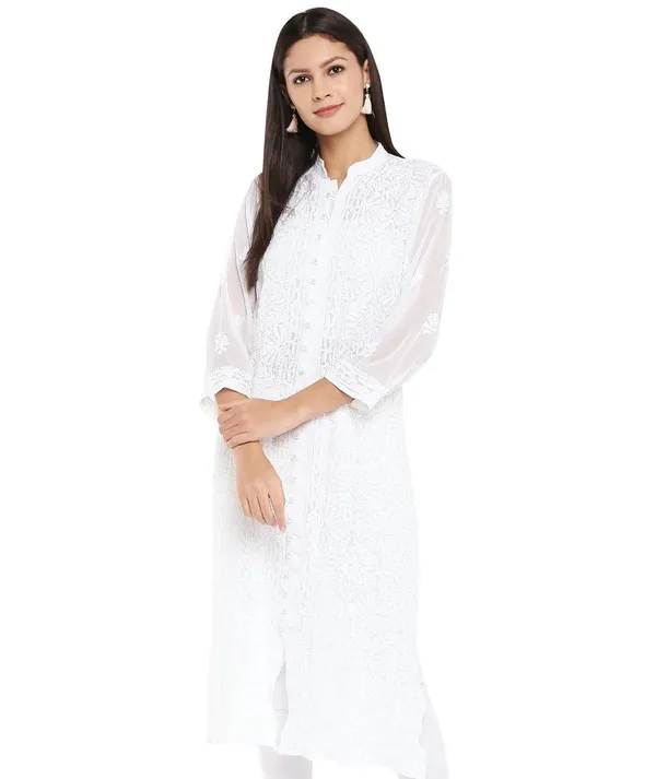 Pristine_White_Lucknow_Chikankari_Hand_Embroidered_Long_Kurti