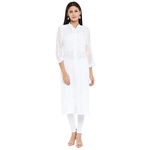 Pristine_White_Lucknow_Chikankari_Hand_Embroidered_Long_Kurti