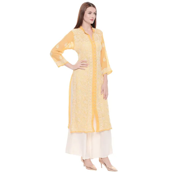 Pristine_White_Lucknow_Chikankari_Hand_Embroidered_Long_Kurti
