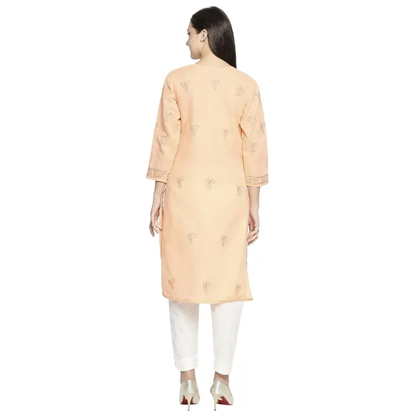 Peachpuff_Cotton_Straight_Kurta