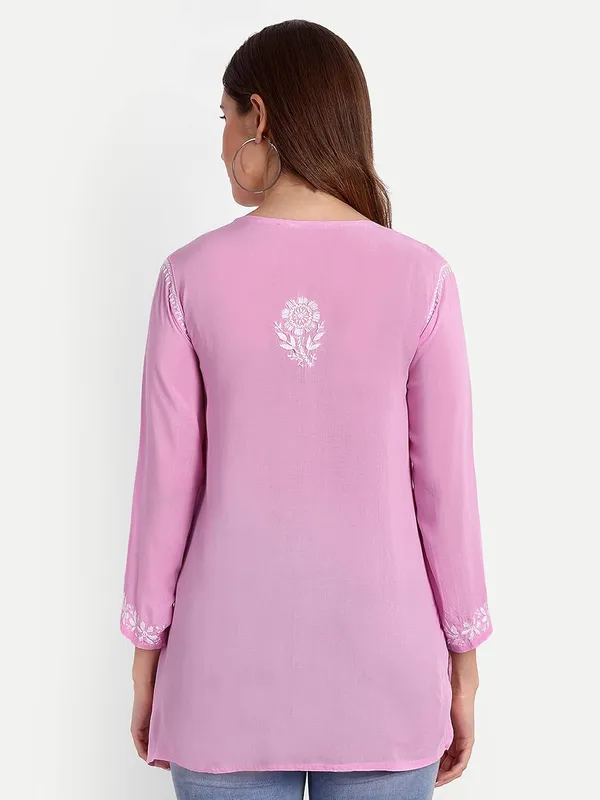 Sunshine_Yellow_Lucknow_Chikankari_Hand_Embroidered_Long_Kurta_Women_Cotton