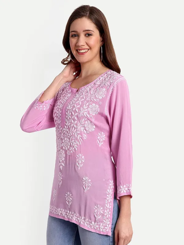 Sunshine_Yellow_Lucknow_Chikankari_Hand_Embroidered_Long_Kurta_Women_Cotton