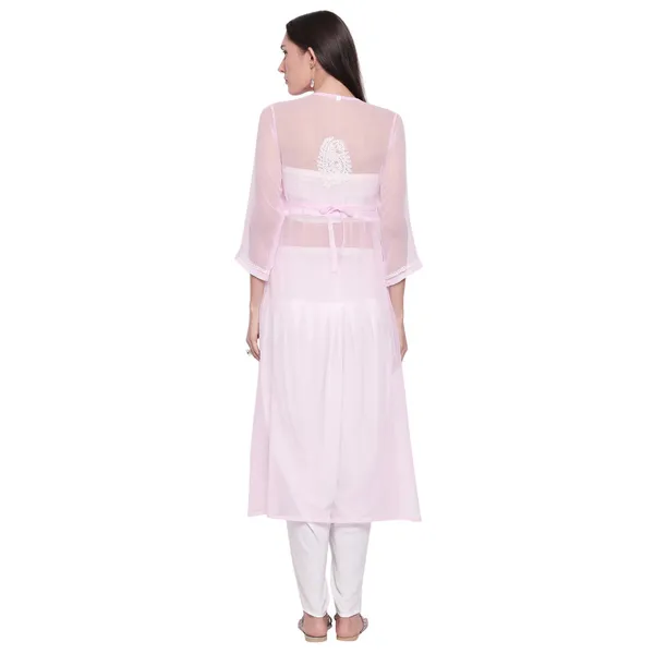 Pretty_Pink_Lucknow_Chikankari_Georgette_Kurta_Chikan_Hand_Embroidered_Needlecraft_Long_Kurtis