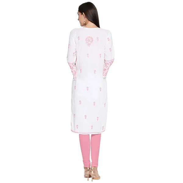 Pretty_Pink_Lucknow_Chikankari_Long_Kurti_Hand_Embroidered_Kurta_Cotton