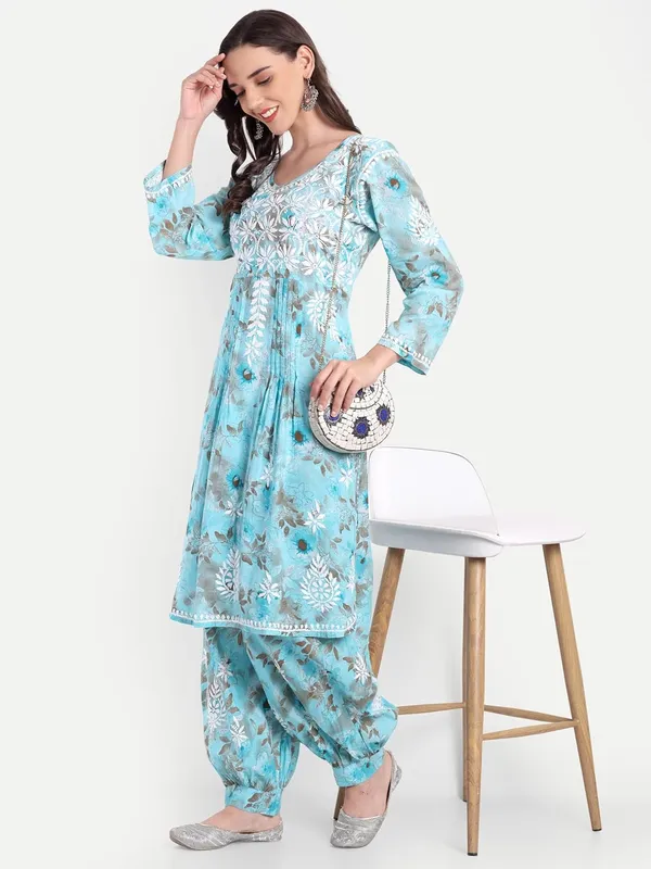 Sky_Blue_Chikankari_Hand_Embroidered_Co_Ord_Set_Kurta_Salwar_Set