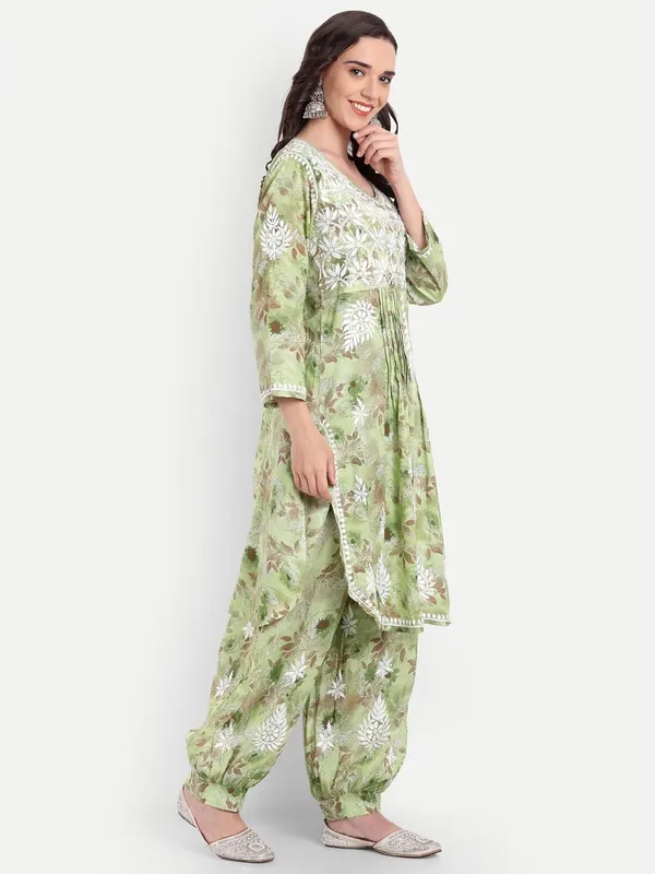 Forest_Green_Chikankari_Hand_Embroidered_Co_Ord_Set_Kurta_Salwar_Set