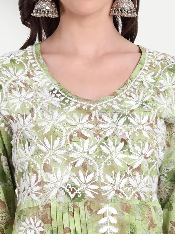 Forest_Green_Chikankari_Hand_Embroidered_Co_Ord_Set_Kurta_Salwar_Set