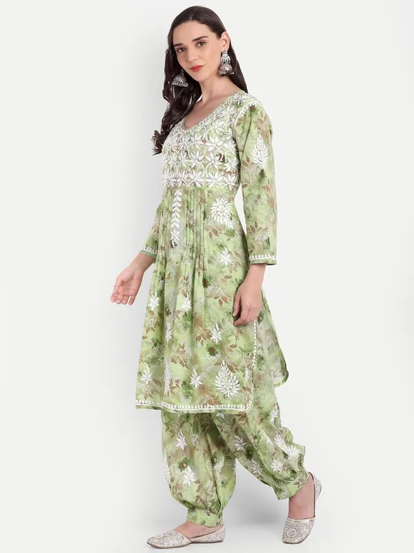 Forest_Green_Chikankari_Hand_Embroidered_Co_Ord_Set_Kurta_Salwar_Set