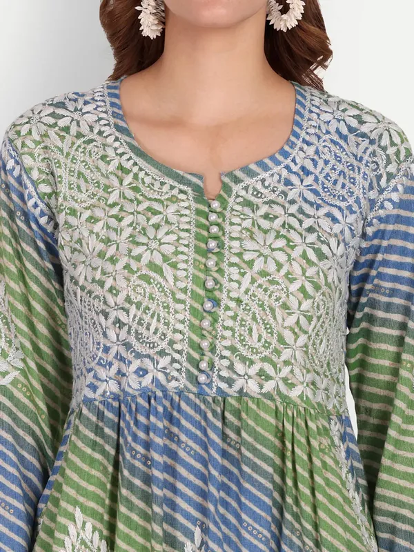 Blue_Lucknow_Chikankari_Hand_Embroidered_Kurta_Rayon
