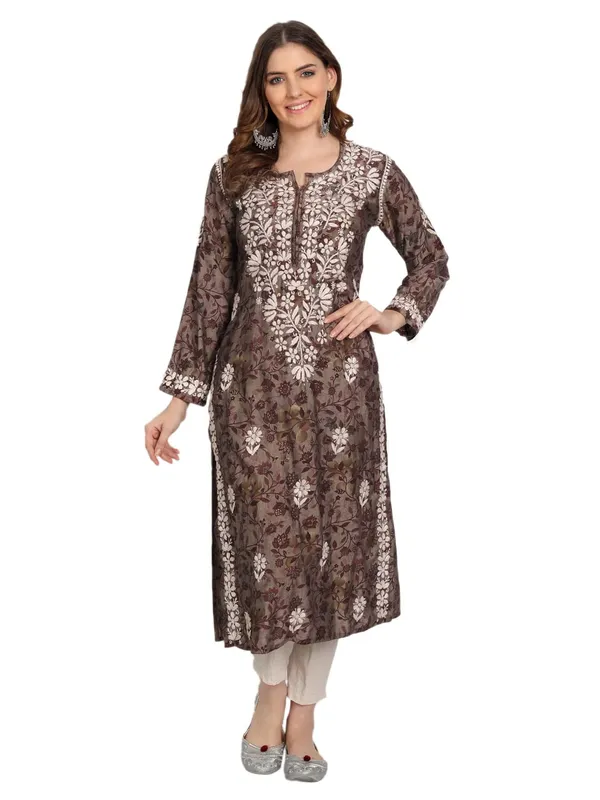 Dark_Blue_Lucknow_Chikankari_Hand_Embroidered_Kurta_Muslin