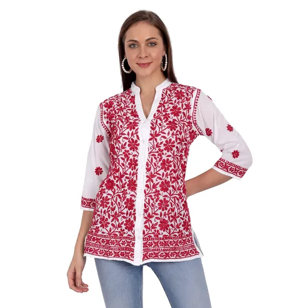 Maroon_Cotton_Straight_Kurti