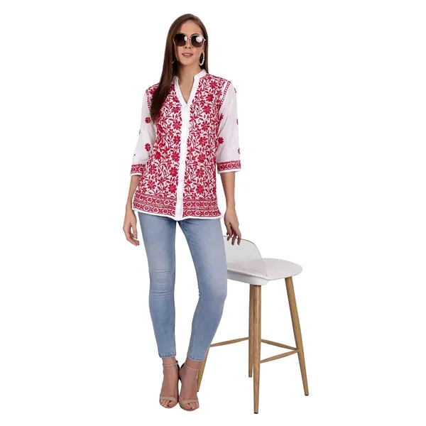 Maroon_Cotton_Straight_Kurti