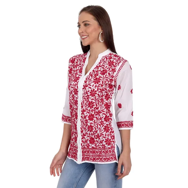 Maroon_Cotton_Straight_Kurti