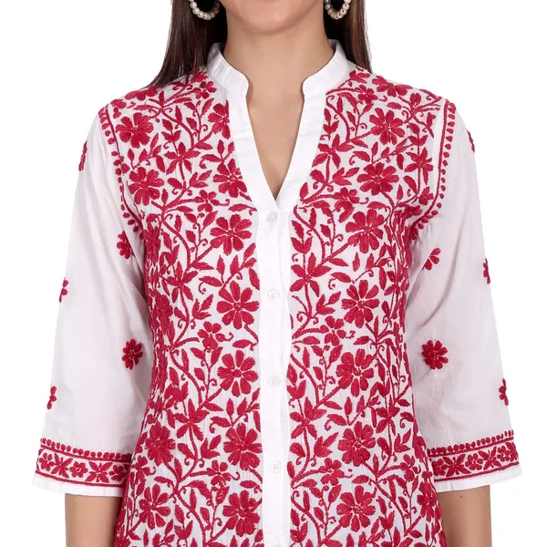 Maroon_Cotton_Straight_Kurti