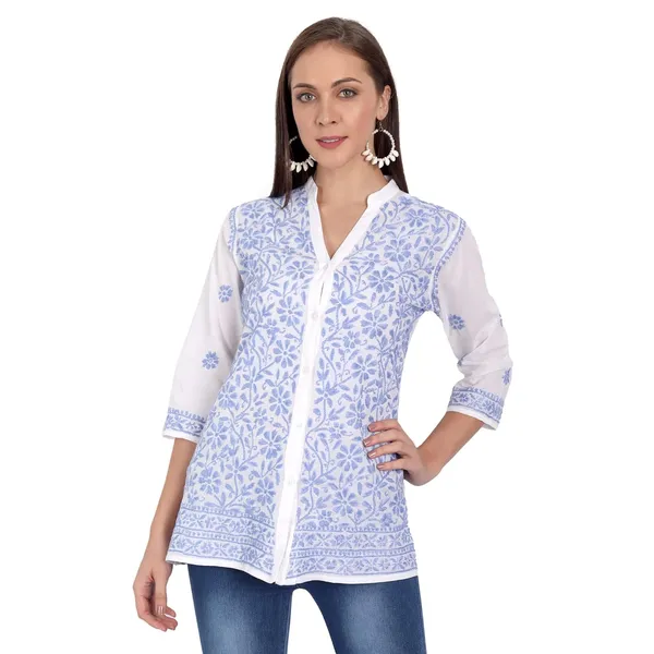 Sky_Blue_Cotton_Straight_Kurti