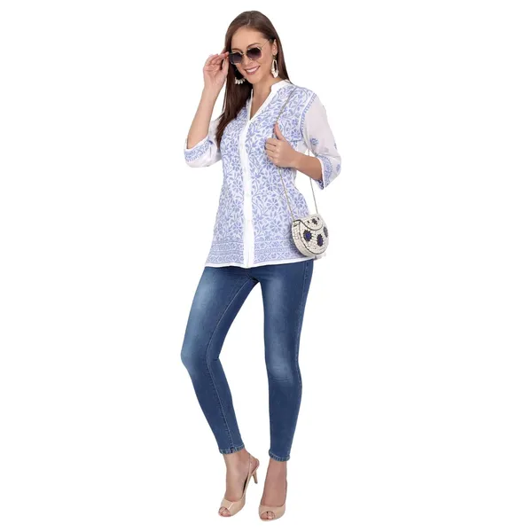 Sky_Blue_Cotton_Straight_Kurti