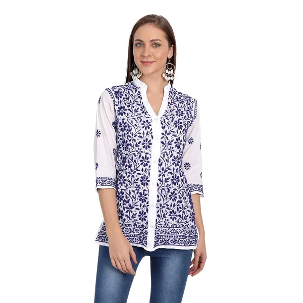 Royal_Blue_Cotton_Straight_Kurti