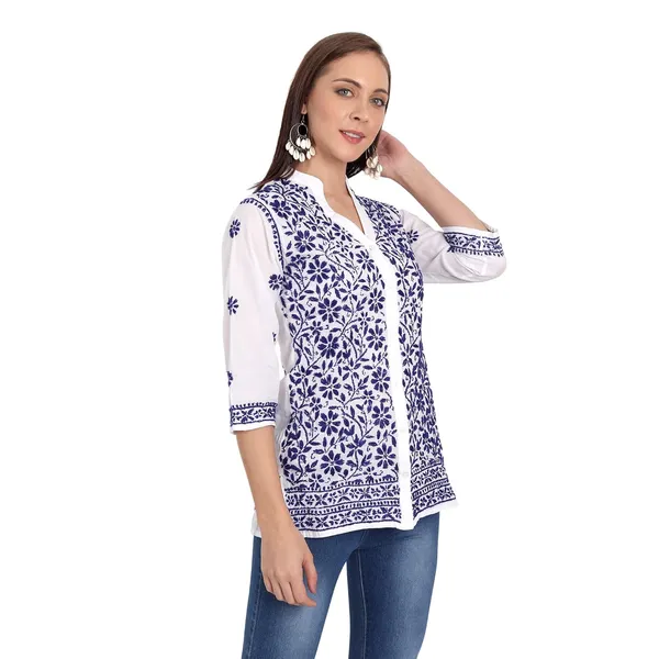 Royal_Blue_Cotton_Straight_Kurti