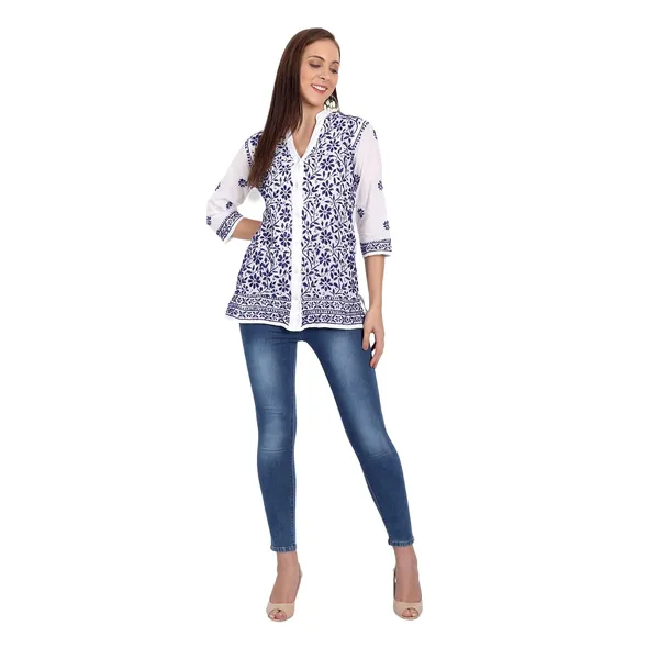 Royal_Blue_Cotton_Straight_Kurti
