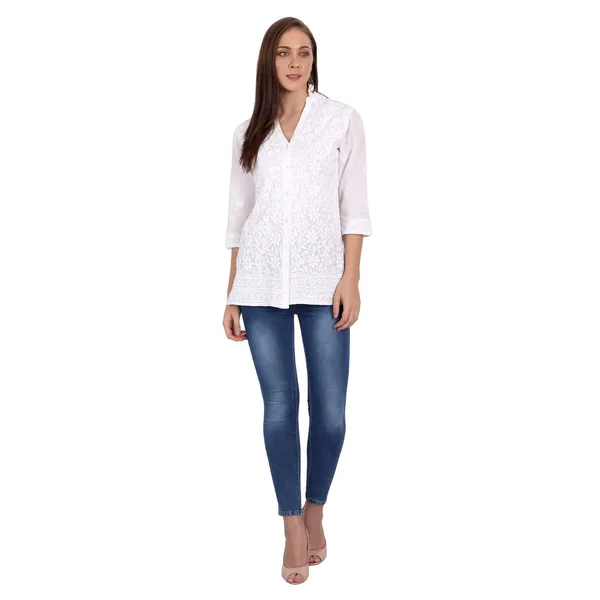 Pristine_White_Cotton_Straight_Kurti