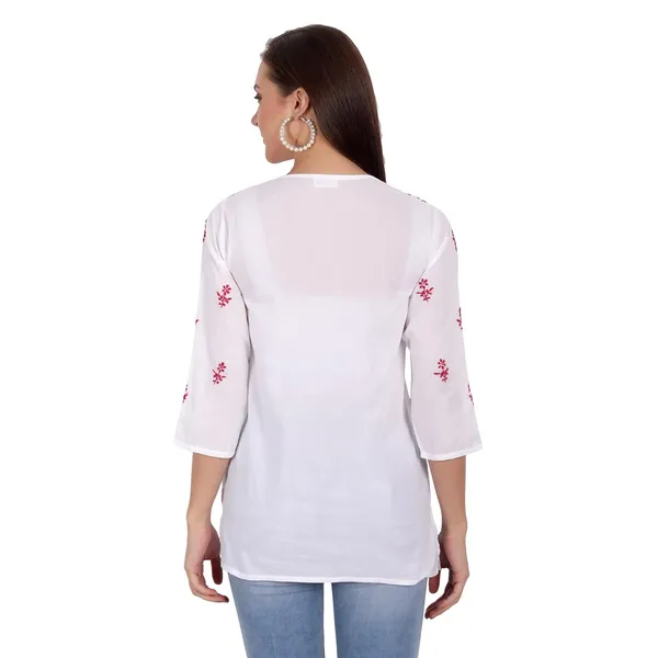 Pristine_White_Lucknow_Chikankari_Hand_Embroidered_Top_Blouse_Short_Kurtis