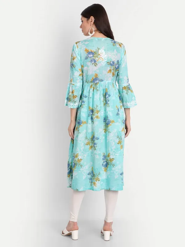 Blue_Lucknow_Chikankari_Hand_Embroidered_Fit_And_Flare_Angrakha_Long_Kurti_Malmal_Cotton