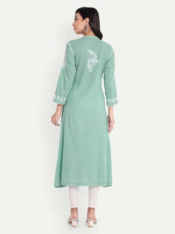 Sage_Green_Chikankari_Hand_Embroidered_Angrakha_Kurta_Pure_Cotton