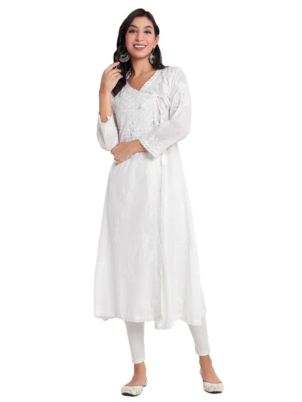 Pristine_White_Chikankari_Hand_Embroidered_Angrakha_Kurta_Pure_Cotton