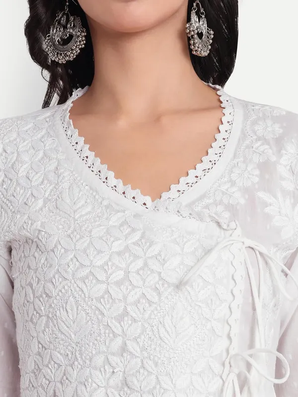 Pristine_White_Chikankari_Hand_Embroidered_Angrakha_Kurta_Pure_Cotton