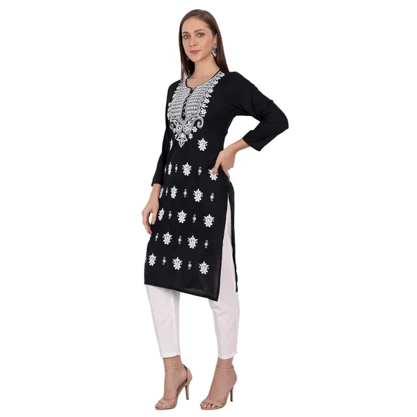 Charismatic_Black_Embroidered_Long_Kurti_Rayon