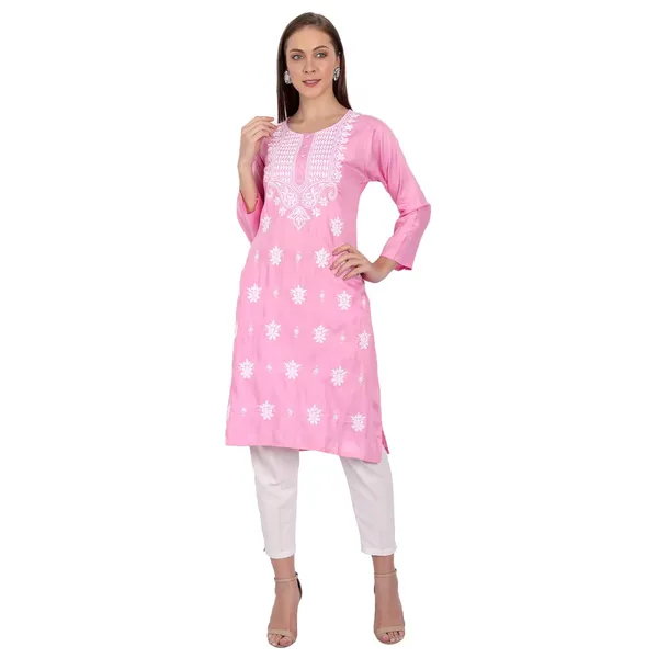 Pretty_Pink_Embroidered_Long_Kurti_Rayon