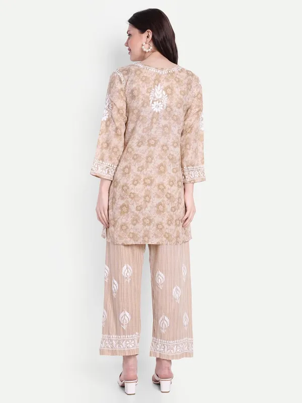 Beige_Chikankari_Hand_Embroidered_Co-Ord_Set_Cotton_Blend
