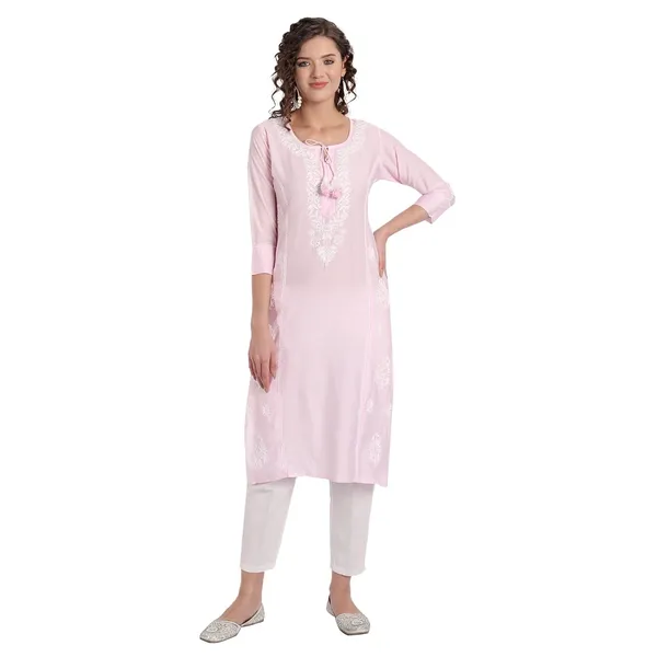 Pretty_Pink_Lucknow_Chikankari_Hand_Embroidered_Long_Kurti_Chanderi_Silk