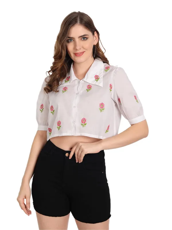 Pretty_Pink_Lucknow_Chikankari_Hand_Embroidered_Crop_Top_Cotton