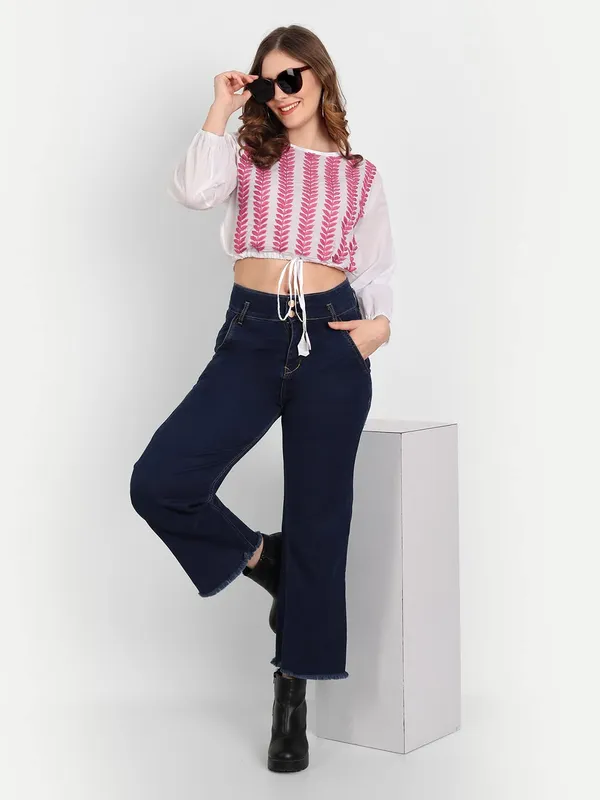 Pretty_Pink_Lucknow_Chikankari_Hand_Embroidered_Crop_Top_With_Tie_Ups_Cotton