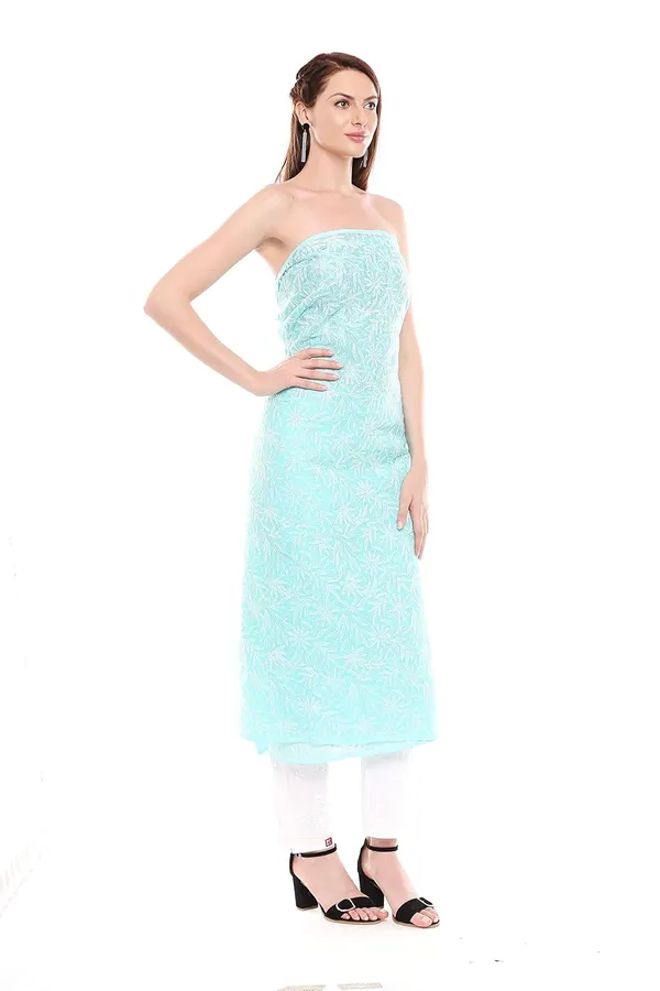 Azure_Lucknow_Chikankari_Hand_Embroidered_Dress_Material_For_Kurta_Cotton_Free_Size