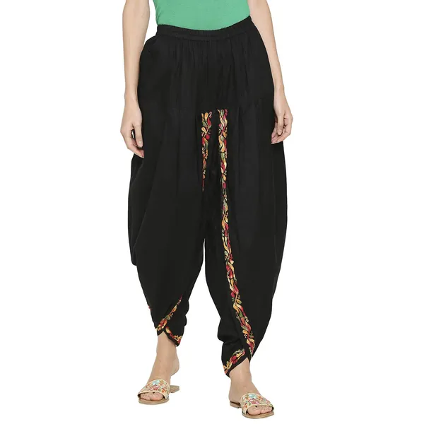 Supreme_Black_Relaxed_Fit_Cotton_Palazzo