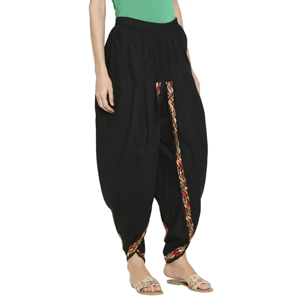 Supreme_Black_Relaxed_Fit_Cotton_Palazzo