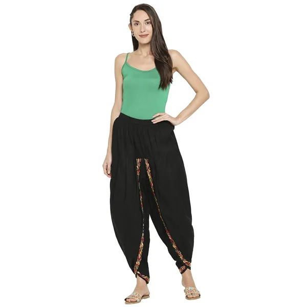 Supreme_Black_Relaxed_Fit_Cotton_Palazzo
