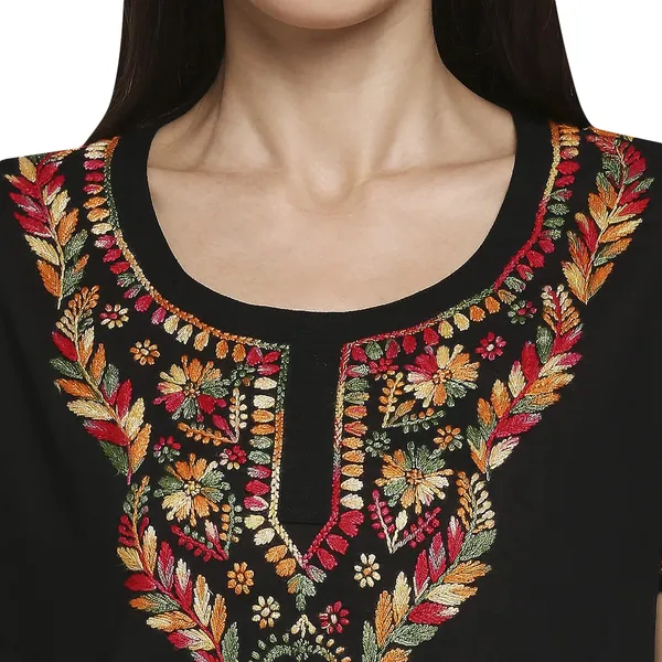 Charismatic_Black_Lucknow_Chikankari_Handcrafted_Night_Gown_Nighty_Cotton