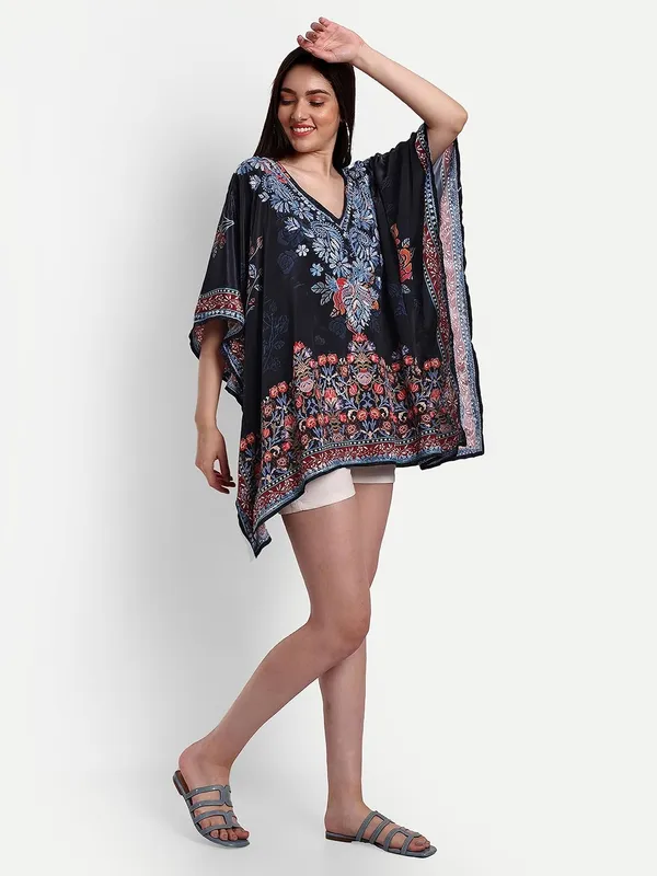 Charismatic_Black_Chikankari_Hand_Embroidered_Tops_Short_Kurti_Blouse_Poly_Silk