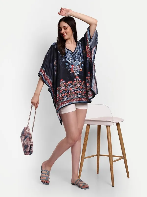 Charismatic_Black_Chikankari_Hand_Embroidered_Tops_Short_Kurti_Blouse_Poly_Silk