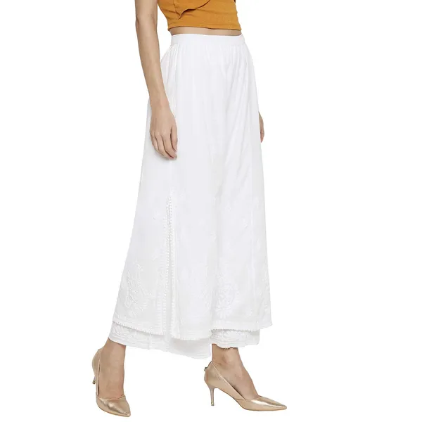 Pristine_White_Cotton_Pants_Loose_Legging_Salwar_Chikankari_Hand_Embroidered_Layered_Palazzo