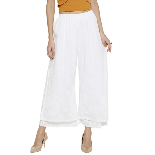 Pristine_White_Cotton_Pants_Loose_Legging_Salwar_Chikankari_Hand_Embroidered_Layered_Palazzo