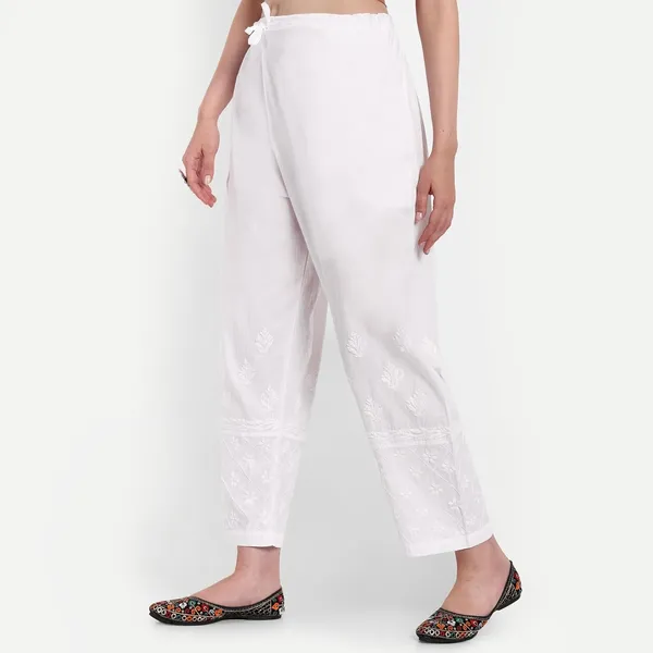 Pristine_White_Lucknow_Chikankari_Hand_Embroidered_Afgan_Pants_Salwar_Palazzo_Cotton