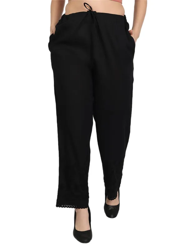 Charismatic_Black_Pants_Legging_Salwar_Chikankari_Hand_Embroidered_Palazzo_Cotton