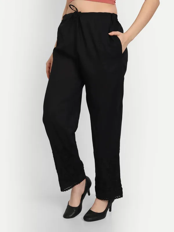 Charismatic_Black_Pants_Legging_Salwar_Chikankari_Hand_Embroidered_Palazzo_Cotton