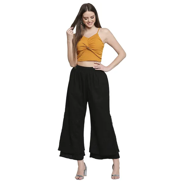 Charismatic_Black_Pants_Legging_Salwar_Chikankari_Hand_Embroidered_Layered_Palazzo_Cotton