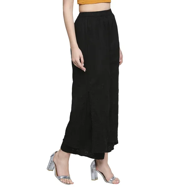 Charismatic_Black_Pants_Legging_Salwar_Chikankari_Hand_Embroidered_Layered_Palazzo_Cotton