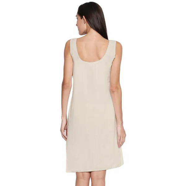 Black&Skin_Cotton_Rich_Soft_Camisole_Long_Knee_Length_Inner_Kurti/Suit_Slip/Under_Shirt_With_High_Side_Slits